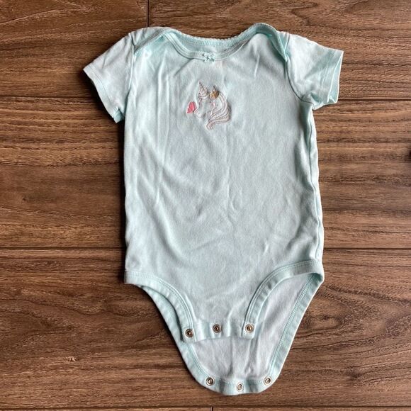 Onesies (3) in light blue || size 12 months - Picture 2 of 8